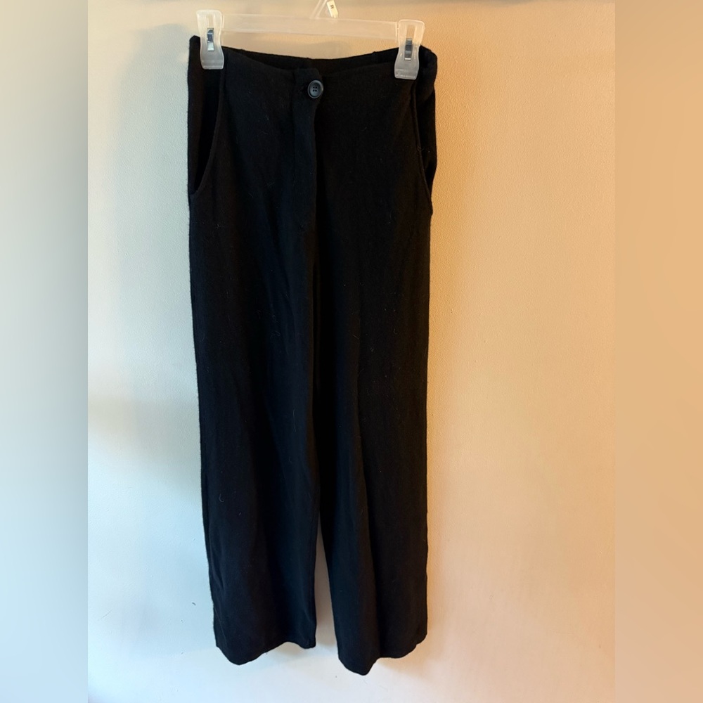 Naked Cashmere Black Cashmere Wide Leg Trousers